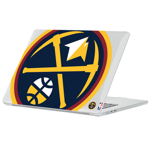 NBA Denver Nuggets Logo Oversized Text Clear Hard Crystal Armour Laptop Case for Apple MacBook Air 13.6" A2681/A3113/A3240/A3449 2022/2024/2025/2026