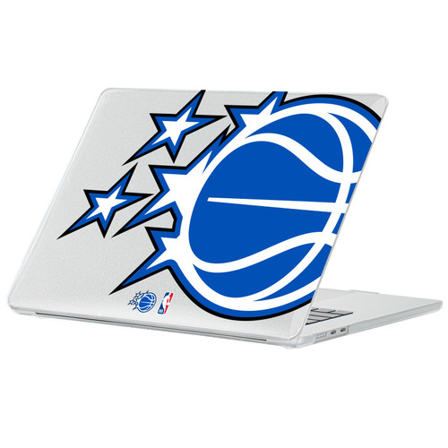 NBA Orlando Magic Logo Oversized Ball Clear Glitter Hard Crystal Armour Laptop Case for Apple MacBook Air 13.6" A2681/A3113/A3240 2022/2024/2025