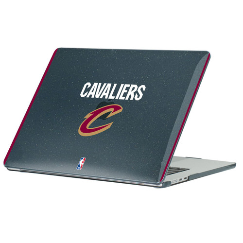 NBA Cleveland Cavaliers Logo Retro Design Text Black Glitter Hard Crystal Armour Laptop Case for Apple MacBook Air 13.6" A2681/A3113/A3240 2022/2024/2025