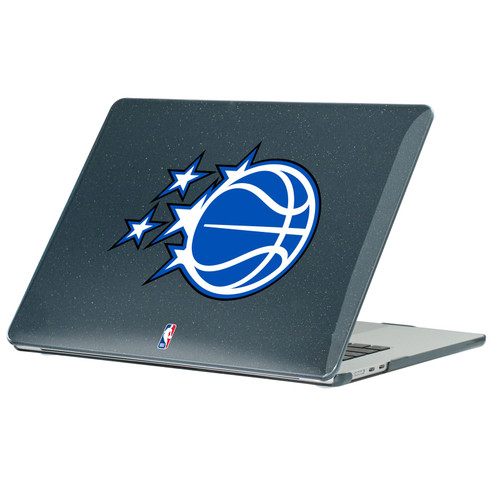 NBA Orlando Magic Logo Blue Ball Black Glitter Hard Crystal Armour Laptop Case for Apple MacBook Air 13.6" A2681/A3113/A3240 2022/2024/2025