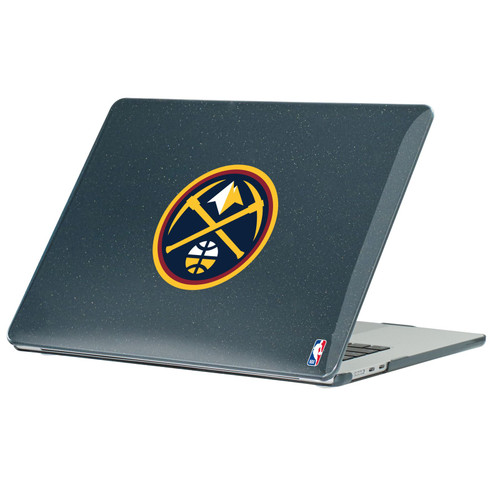 NBA Denver Nuggets Logo Midnight Blue Badge Black Glitter Hard Crystal Armour Laptop Case for Apple MacBook Air 13.6" A2681/A3113/A3240/A3449 2022/2024/2025/2026