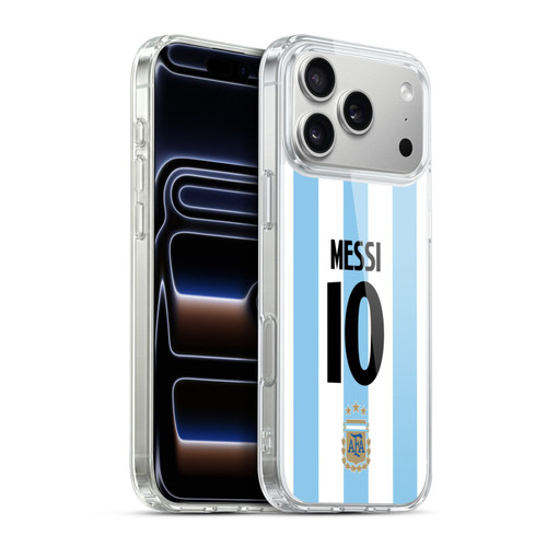 Argentina National Football Team 2024/25 Player Home Kit 1st Group Lionel Messi Soft Gel Case for Apple iPhone 17 Pro Max