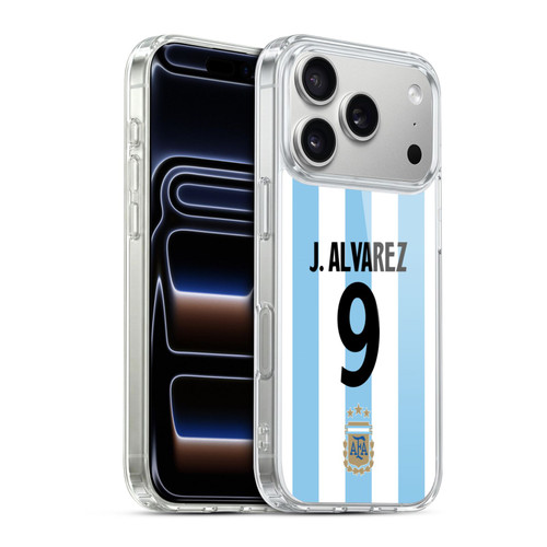 Argentina National Football Team 2024/25 Player Home Kit 1st Group Julián Álvarez Soft Gel Case for Apple iPhone 17 Pro
