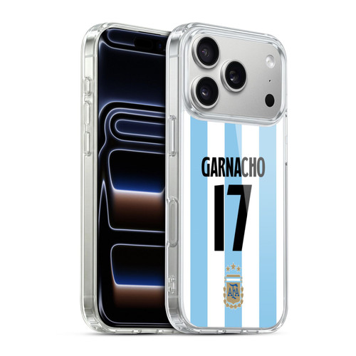 Argentina National Football Team 2024/25 Player Home Kit 1st Group Alejandro Garnacho Soft Gel Case for Apple iPhone 17 Pro