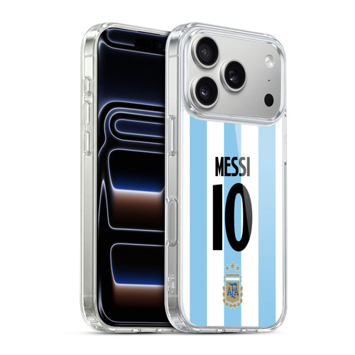 Argentina National Football Team 2024/25 Player Home Kit 1st Group Lionel Messi Soft Gel Case for Apple iPhone 17 Pro