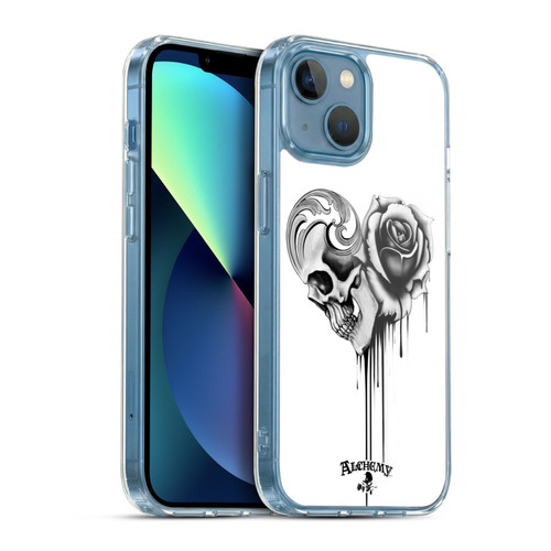 Alchemy Gothic Graphic Art Black Love Soft Gel Case for Apple iPhone 13 Mini & MagSafe