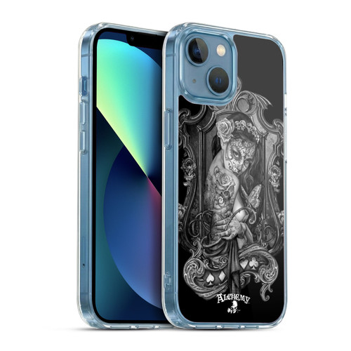 Alchemy Gothic Graphic Art Widow Soft Gel Case for Apple iPhone 13 Mini & MagSafe