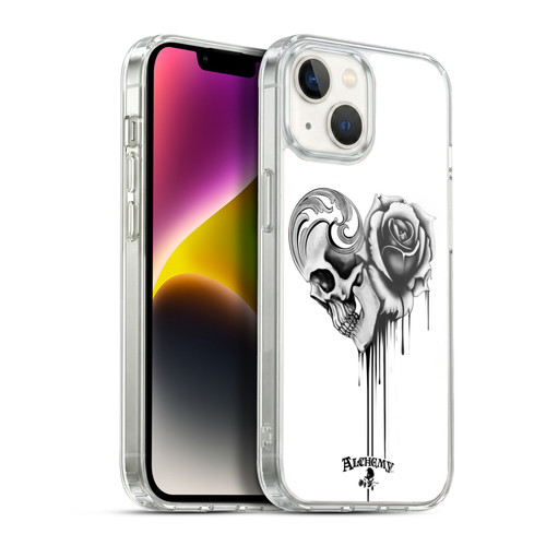 Alchemy Gothic Graphic Art Black Love Soft Gel Case for Apple iPhone 14