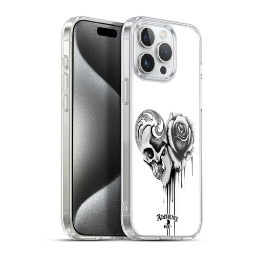 Alchemy Gothic Graphic Art Black Love Soft Gel Case for Apple iPhone 15 Pro Max & MagSafe