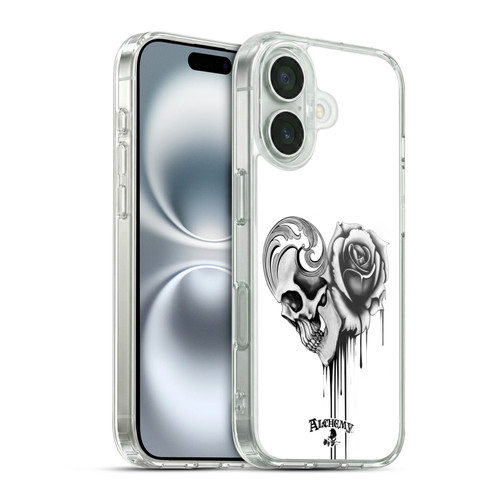 Alchemy Gothic Graphic Art Black Love Soft Gel Case for Apple iPhone 16 & MagSafe