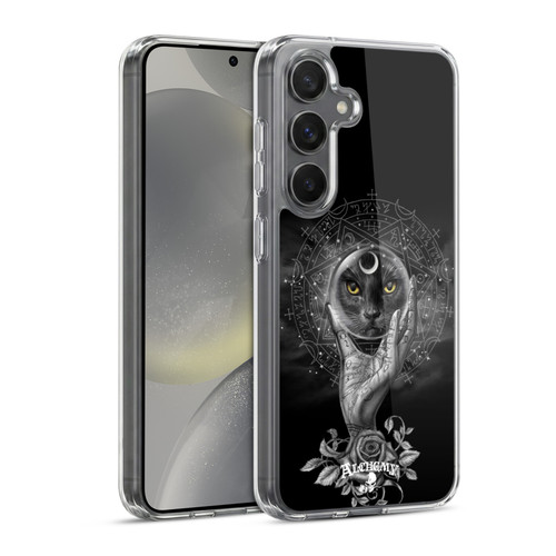 Alchemy Gothic Graphic Art Grimalkin's Glass Soft Gel Case for Samsung Galaxy S24 5G & MagSafe