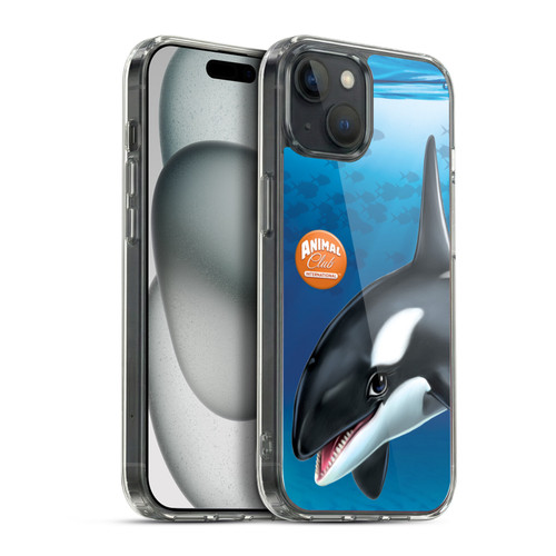 Animal Club International Underwater Orca Soft Gel Case for Apple iPhone 15 Plus & MagSafe