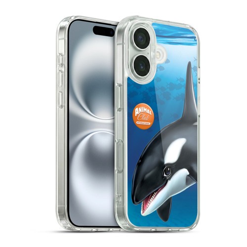 Animal Club International Underwater Orca Soft Gel Case for Apple iPhone 16 & MagSafe