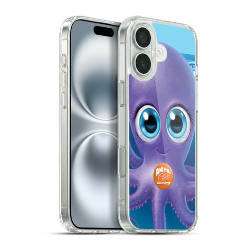 Animal Club International Underwater Octopus Soft Gel Case for Apple iPhone 16 Plus & MagSafe