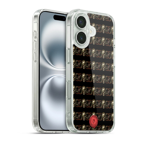 Anne Stokes Steampunk Skull Pattern Soft Gel Case for Apple iPhone 16 & MagSafe