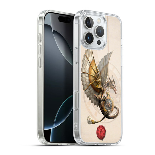 Anne Stokes Steampunk Clockwork Dragon Soft Gel Case for Apple iPhone 16 Pro Max & MagSafe