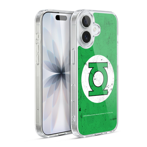 Green Lantern DC Comics Logos Classic Distressed Look Soft Gel Case for Apple iPhone 17