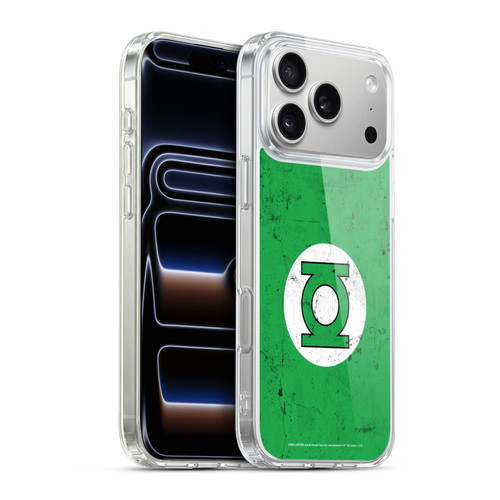 Green Lantern DC Comics Logos Classic Distressed Look Soft Gel Case for Apple iPhone 17 Pro Max
