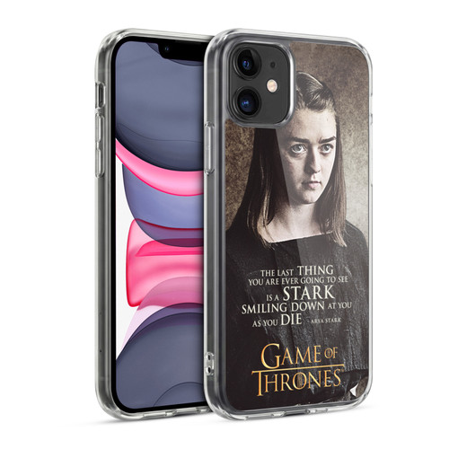 HBO Game of Thrones Character Quotes Arya Stark Soft Gel Case for Apple iPhone 11
