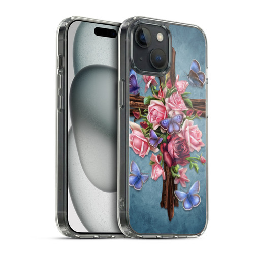 Brigid Ashwood Crosses Flower Soft Gel Case for Apple iPhone 15 & MagSafe