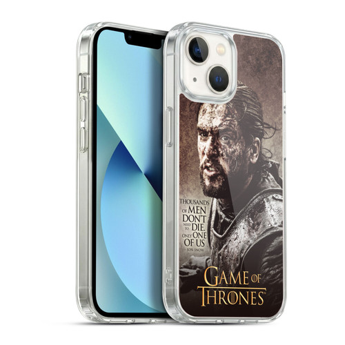 HBO Game of Thrones Character Quotes Jon Snow Soft Gel Case for Apple iPhone 13