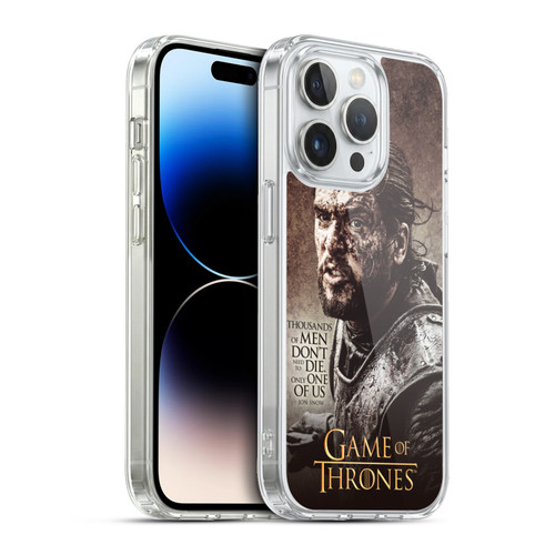 HBO Game of Thrones Character Quotes Jon Snow Soft Gel Case for Apple iPhone 13 Pro & MagSafe