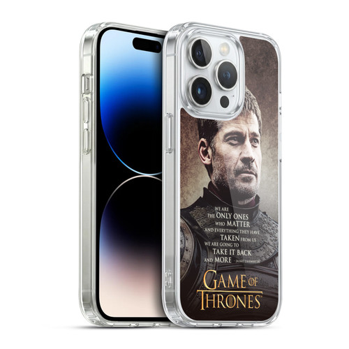 HBO Game of Thrones Character Quotes Jaime Lannister Soft Gel Case for Apple iPhone 14 Pro & MagSafe