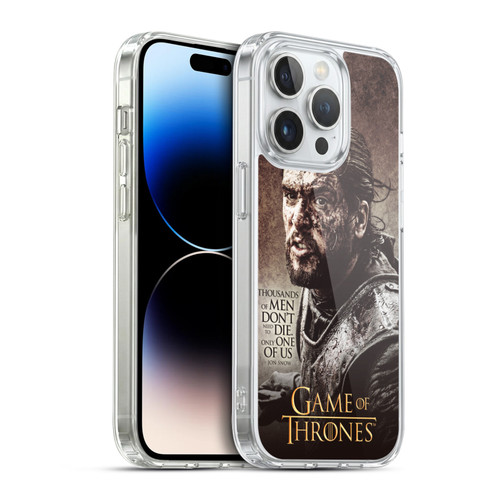 HBO Game of Thrones Character Quotes Jon Snow Soft Gel Case for Apple iPhone 14 Pro & MagSafe