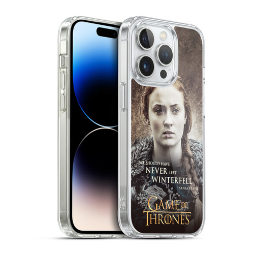 HBO Game of Thrones Character Quotes Sansa Stark Soft Gel Case for Apple iPhone 14 Pro & MagSafe