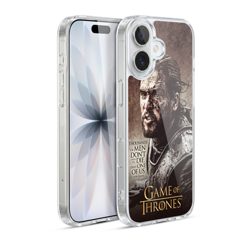 HBO Game of Thrones Character Quotes Jon Snow Soft Gel Case for Apple iPhone 17