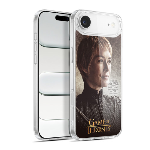 HBO Game of Thrones Character Quotes Cersei Lannister Soft Gel Case for Apple iPhone 17 Air
