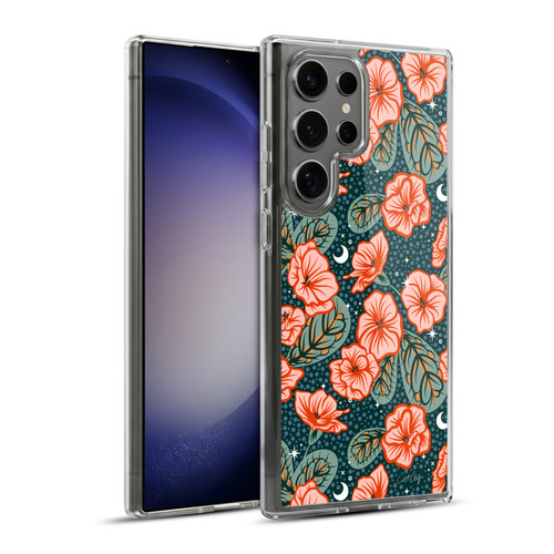 Cat Coquillette Tropical Wildlife African Violet Soft Gel Case for Samsung Galaxy S23 Ultra 5G & MagSafe