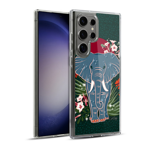 Cat Coquillette Tropical Wildlife Elephant And Aloe Soft Gel Case for Samsung Galaxy S23 Ultra 5G & MagSafe