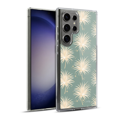 Cat Coquillette Tropical Wildlife Fan Palm Sparkles Soft Gel Case for Samsung Galaxy S23 Ultra 5G & MagSafe