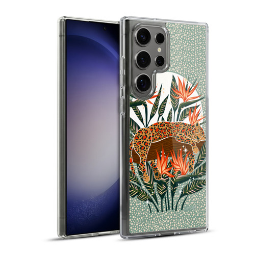 Cat Coquillette Tropical Wildlife Leopard Moonrise Soft Gel Case for Samsung Galaxy S23 Ultra 5G & MagSafe