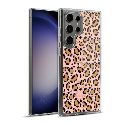 Cat Coquillette Tropical Wildlife Sparkly Leopard Print Soft Gel Case for Samsung Galaxy S23 Ultra 5G & MagSafe