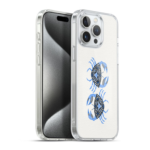 Cat Coquillette Sea Blue Crab Soft Gel Case for Apple iPhone 15 Pro Max & MagSafe