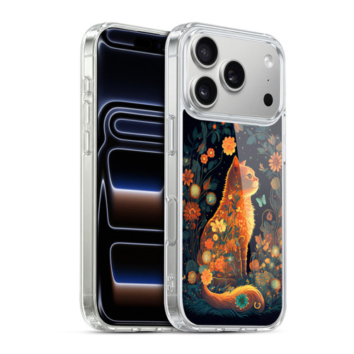 JK Stewart Key Art Orange Cat Sitting Soft Gel Case for Apple iPhone 17 Pro