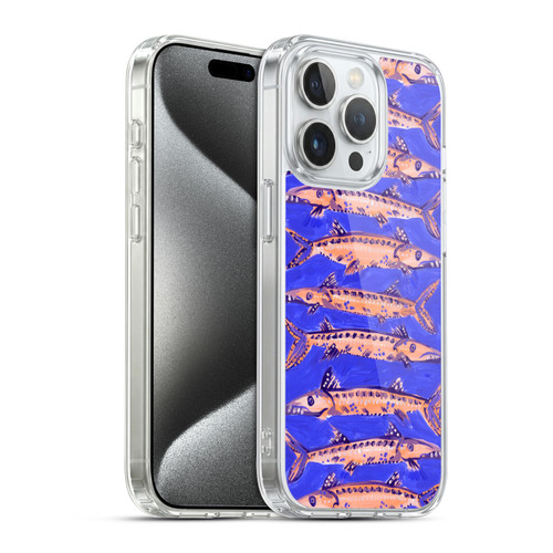 Cat Coquillette Sea Barracuda Blue Soft Gel Case for Apple iPhone 15 Pro & MagSafe