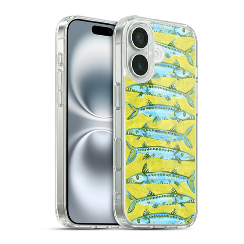 Cat Coquillette Sea Barracuda Yellow Soft Gel Case for Apple iPhone 16 & MagSafe