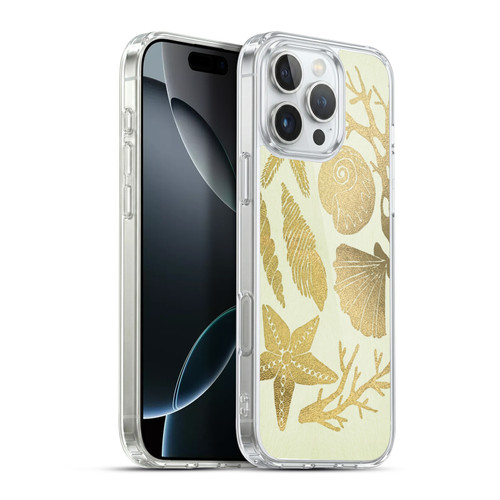 Cat Coquillette Sea Seashells Gold Soft Gel Case for Apple iPhone 16 Pro Max & MagSafe