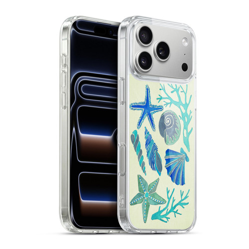 Cat Coquillette Sea Seashells Blue Soft Gel Case for Apple iPhone 17 Pro Max