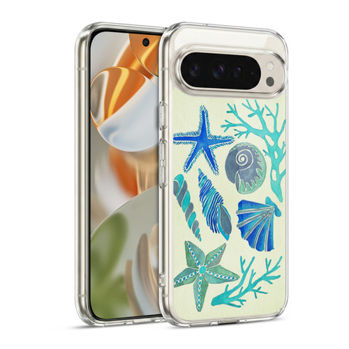 Cat Coquillette Sea Seashells Blue Soft Gel Case for Google Pixel 9 / Pixel 9 Pro