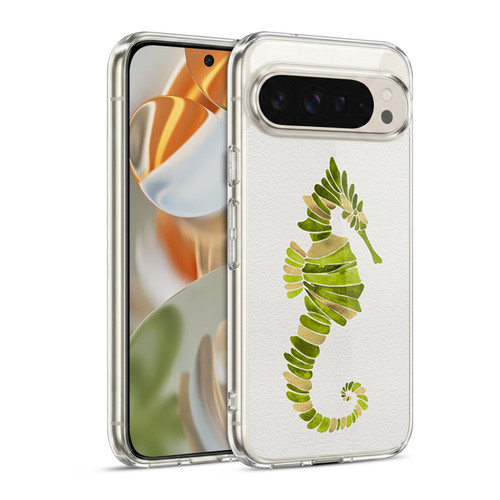 Cat Coquillette Sea Seahorse Green Soft Gel Case for Google Pixel 9 / Pixel 9 Pro