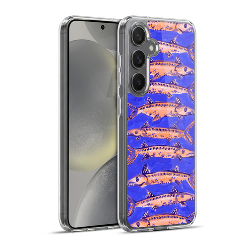 Cat Coquillette Sea Barracuda Blue Soft Gel Case for Samsung Galaxy S24+ 5G & MagSafe
