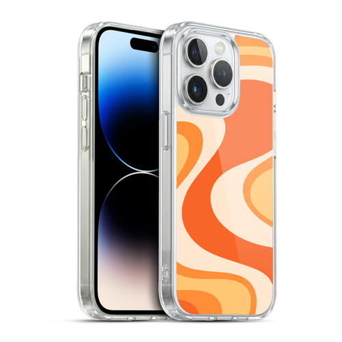 Kierkegaard Design Studio Retro Abstract Patterns Tangerine Wave Machine Soft Gel Case for Apple iPhone 13 Pro & MagSafe