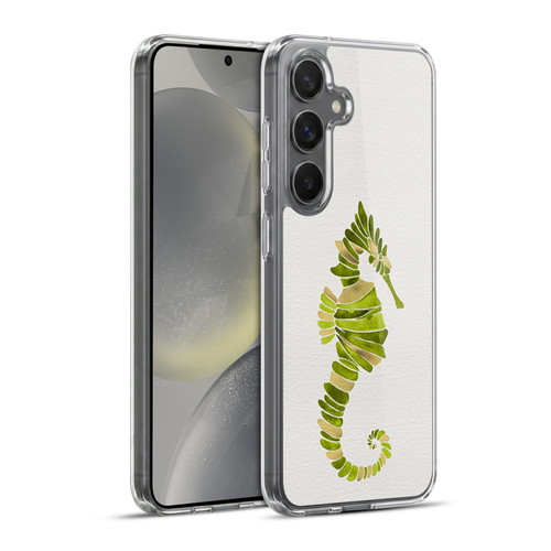 Cat Coquillette Sea Seahorse Green Soft Gel Case for Samsung Galaxy S24+ 5G & MagSafe
