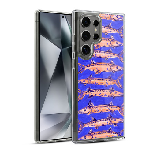Cat Coquillette Sea Barracuda Blue Soft Gel Case for Samsung Galaxy S24 Ultra 5G & MagSafe