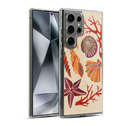 Cat Coquillette Sea Seashells Pink Soft Gel Case for Samsung Galaxy S24 Ultra 5G & MagSafe