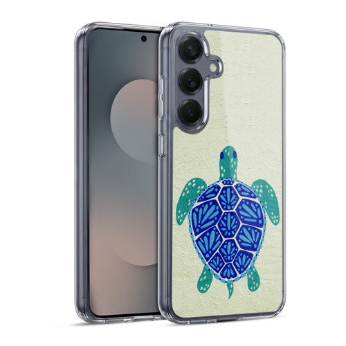 Cat Coquillette Sea Turtle Blue Soft Gel Case for Samsung Galaxy S25 & MagSafe
